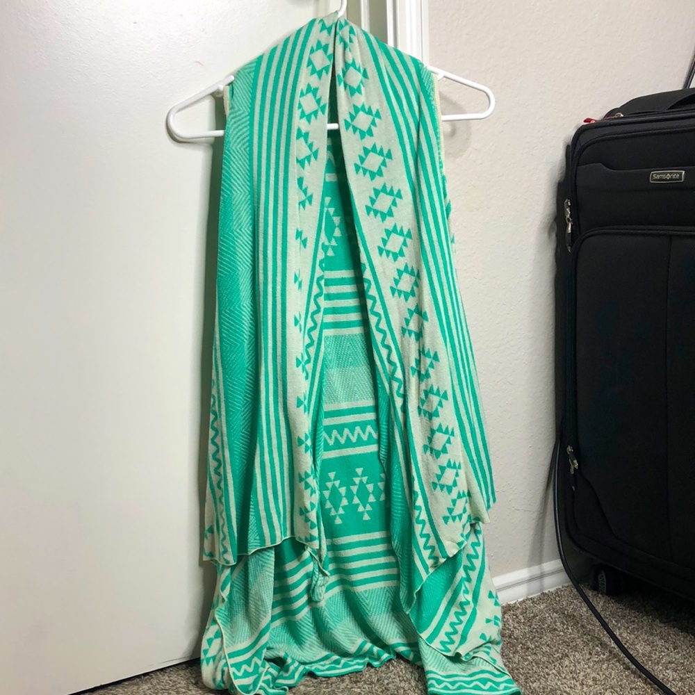 Takara (Dillards) sleeveless cardigan